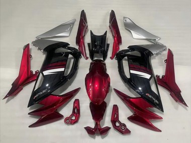 Carénages Moto Kawasaki Ninja 650 EX650 2020-2024 - Rouge Argent Blanc Noir