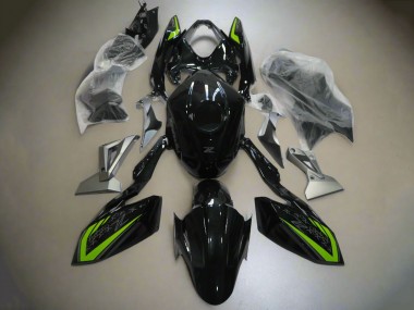 Carénages Moto Kawasaki Z400 2018-2024 - Noir Brillant Vert Argent