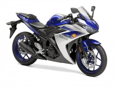 Carénages Moto Yamaha YZF R3 2015-2018 - Argent Bleu Noir