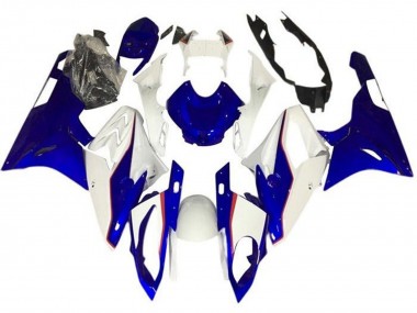 Carénages Moto BMW S1000RR 2015-2016 - Blanc Rouge Bleu Rayures