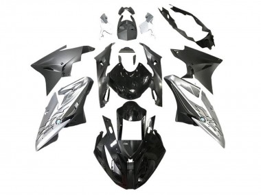 Carénages Moto BMW S1000RR 2015-2016 - Argent Noir Brillant Noir Mat
