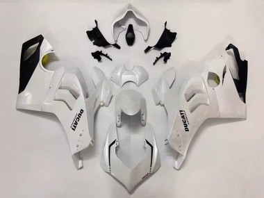 Carénage Moto Ducati Panigale V4 V4S 2020-2021 - Blanc Perle Noir Brillant