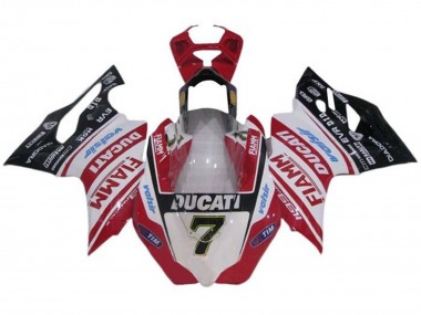 Carénages Moto Ducati Panigale 1199 2011-2014 - Blanc Rouge Noir Brillant Fiamm Tim 7