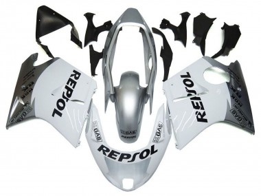Carénages Moto Honda CBR1100XX Blackbird 1996-2007 - Argent Blanc Gris Noir Repsol