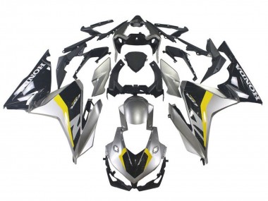 Carénage Moto Honda CBR500R 2019-2021 - Argent Noir Brillant Jaune