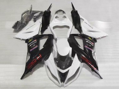 Carénages Moto Kawasaki ZX6R 2013-2018 - Blanc Noir Rouge RSS