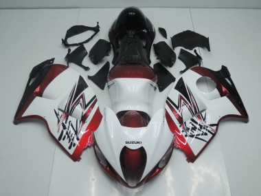 Carénages Moto Suzuki GSXR 1300 Hayabusa 1996-2007 - Blanc Bonbon Rouge Noir