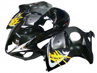 Carénages Moto Suzuki GSXR 1300 Hayabusa 1996-2007 - Noir Brillant Argent Jaune