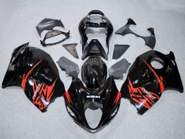 Carénages Moto Suzuki GSXR 1300 Hayabusa 1996-2007 - Noir Brillant Rouge