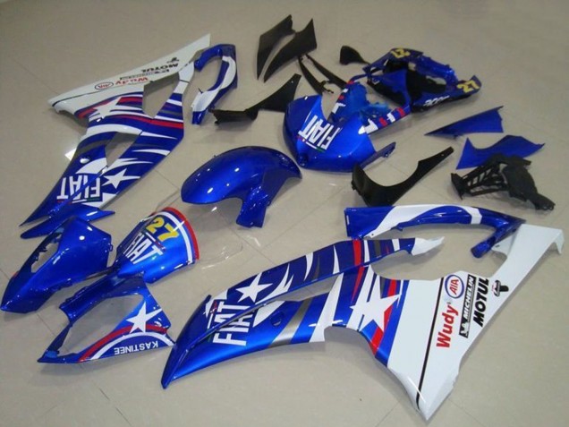 Carénages Moto Yamaha YZF R6 2008-2016 - Blanc Bleu Fiat Motul Michelin 27