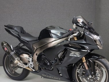 Carénages Moto Suzuki GSXR 1000 2009-2016 - Noir Noir Mat Argent Mat