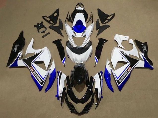 Carénages Moto Suzuki GSXR 1000 2009-2016 - Blanc Bleu Noir Yoshimura