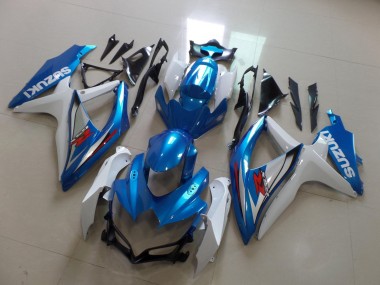 Carénage Moto Suzuki GSXR 600 / GSXR 750 2008-2010 - Blanc Bleu Clair Rouge