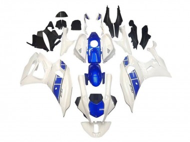 Carénages Moto Yamaha YZF R7 2021-2024 - Blanc Bleu Bande