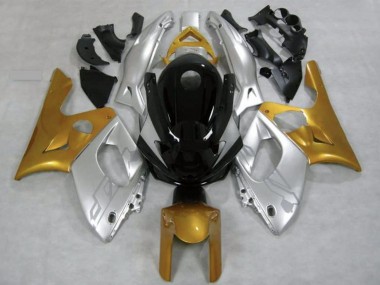 Carénages Moto Yamaha YZF600R Thundercat 1996-2007 - Argent Or Noir Brillant