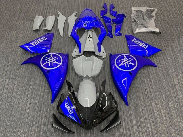 Carénages Moto Yamaha YZF 1000 R1 2009-2011 - Bleu Nardo Gris Noir