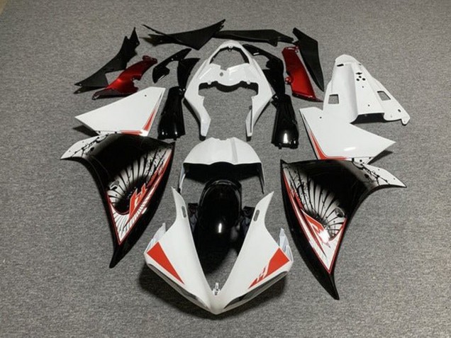 Kits Carénage Moto Yamaha YZF 1000 R1 2009-2011 - Blanc Rouge Noir