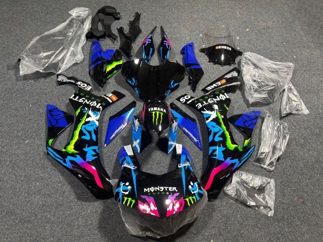 Carénages Moto Yamaha YZF 1000 R1 2015-2019 - Noir Bleu Rose Vert Monstre ENEOS