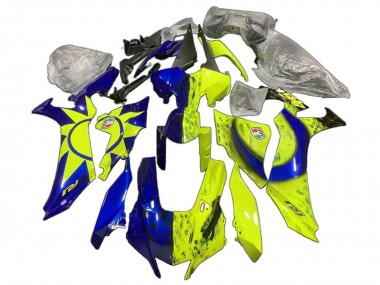 Carénages Moto Yamaha YZF 1000 R1 2020-2025 - Bleu Jaune Soleil et Lune