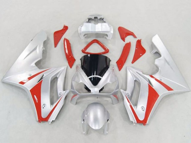 Carénages Moto Triumph Daytona 675 Triple 2006-2008 - Argent Rouge