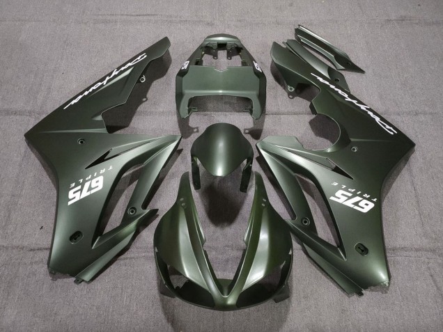 Carénages Moto Triumph Daytona 675 Triple 2009-2012 - Vert Mat Blanc