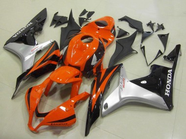 Carénage Moto Honda CBR600RR 2007-2008 - Argent Orange Noir Brillant