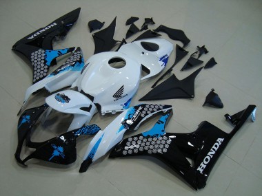 Kits Carénage Moto Honda CBR600RR 2007-2008 - Blanc Bleu Noir Brillant