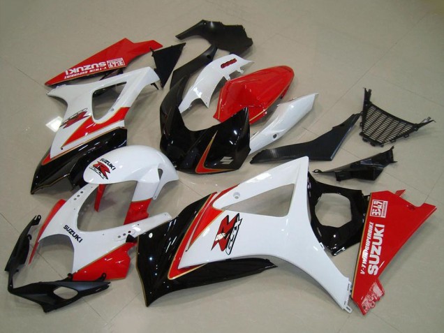 Kits Carénage Moto Suzuki GSXR 1000 2007-2008 - Blanc Rouge Noir