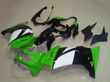 Carénages Moto Kawasaki ZX250R 2008-2012 - Vert Blanc Noir Brillant