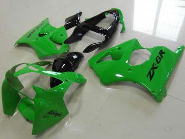 Carénage Moto Kawasaki ZX6R 2000-2002 - Vert Noir Brillant