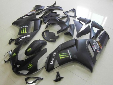 Carénages Moto Kawasaki ZX6R 2007-2008 - Noir Mat Monstre