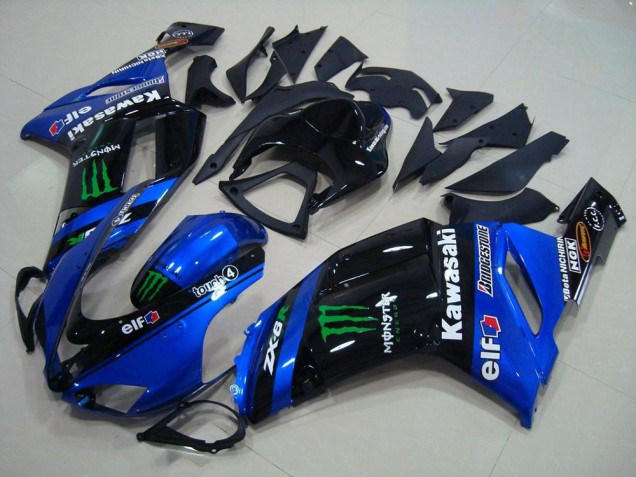 Carénages Moto Kawasaki ZX6R 2007-2008 - Bleu Monstre