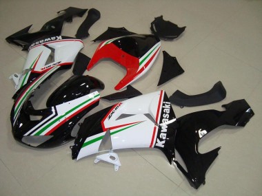 Carénages Moto Kawasaki ZX10R 2006-2007 - Blanc Rouge Noir Vert