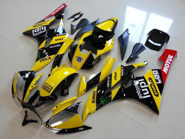 Carénages Moto Yamaha YZF R6 2006-2007 - Jaune Noir Brillant Rouge Vert Motul Monstre