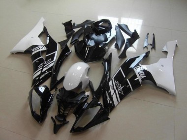 Carénage Moto Yamaha YZF R6 2008-2016 - Blanc Noir Brillant