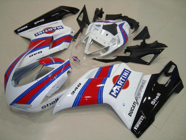Carénages Moto Ducati 848 2007-2014 - Blanc Rouge Vert Noir Brillant Martini