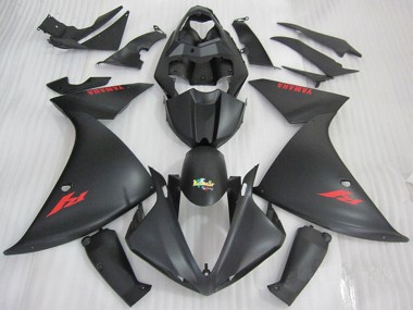 Carénages Moto Yamaha YZF R1 2009-2011 - Noir Mat Rouge Décalque