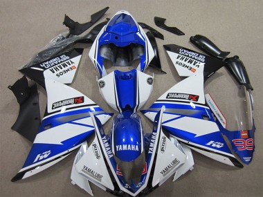Carénages Moto Yamaha YZF R1 2012-2014 - Blanc Bleu Noir Pizzoli ENEOS Yamalube Semakin Didepan