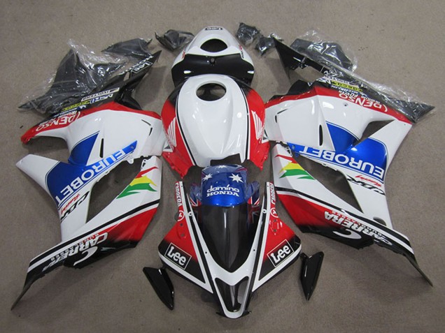 Carénages Moto Honda CBR600RR 2009-2012 - Blanc Rouge Bleu EuroBet Lee