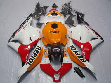 Kits Carénages Moto Honda CBR600RR 2009-2012 - Orange Blanc Rouge Noir Brillant Repsol