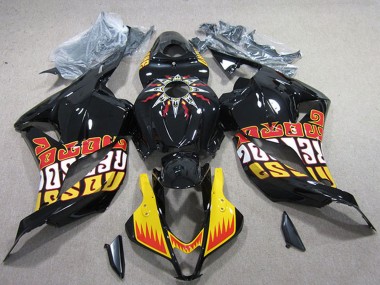 Carénages Moto Honda CBR600RR 2009-2012 - Jaune Noir Brillant Rouge Rossi