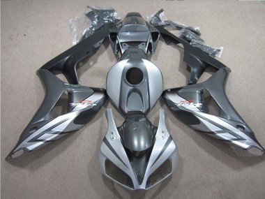 Carénages Moto Honda CBR1000RR 2006-2007 - Argent Gris Noir Mat Fireblade