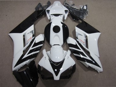 Carénage Moto Honda CBR1000RR 2004-2005 - Blanc Noir Brillant Bande