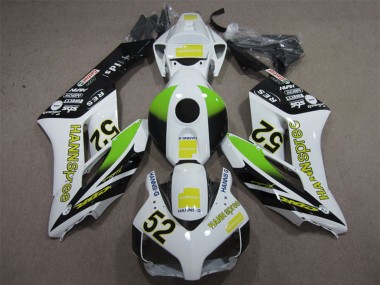 Carénages Moto Honda CBR1000RR 2004-2005 - Blanc Jaune Vert Noir Brillant Hannspree 52