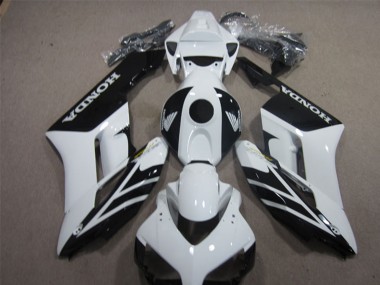 Carénages Moto Honda CBR1000RR 2004-2005 - Blanc Noir Brillant Bande