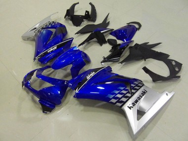 Carénages Moto Kawasaki ZX250R 2008-2012 - Bleu Argent