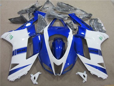 Carénages Moto Kawasaki ZX6R 2007-2008 - Bleu Blanc Monstre