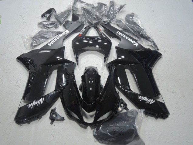 Carénages Moto Kawasaki ZX6R 2007-2008 - Noir Brillant Noir Mat Blanc Rouge Décalque