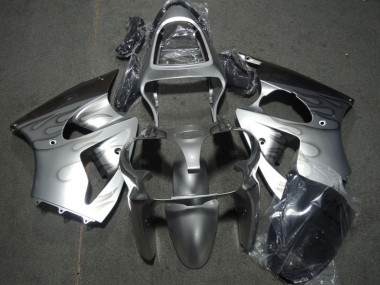 Carénages Moto Kawasaki ZX6R 2000-2002 - Argent Gris Flamme