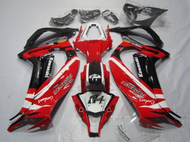 Carénages Moto Kawasaki ZX10R 2011-2015 - Blanc Rouge Noir Pedercini